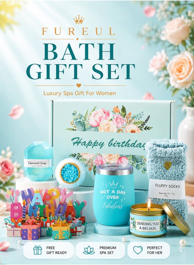 FUREUL Gifts Basket for Women - Mother's Day, Birthday Gifts for Women, Relaxing Spa Gift Basket Set, Unique Gift Ideas for Women, Gifts for Mom Sister Best Friend Wife, Coworker Teacher Nurse Gifts for Women Combined Materials - Image 1