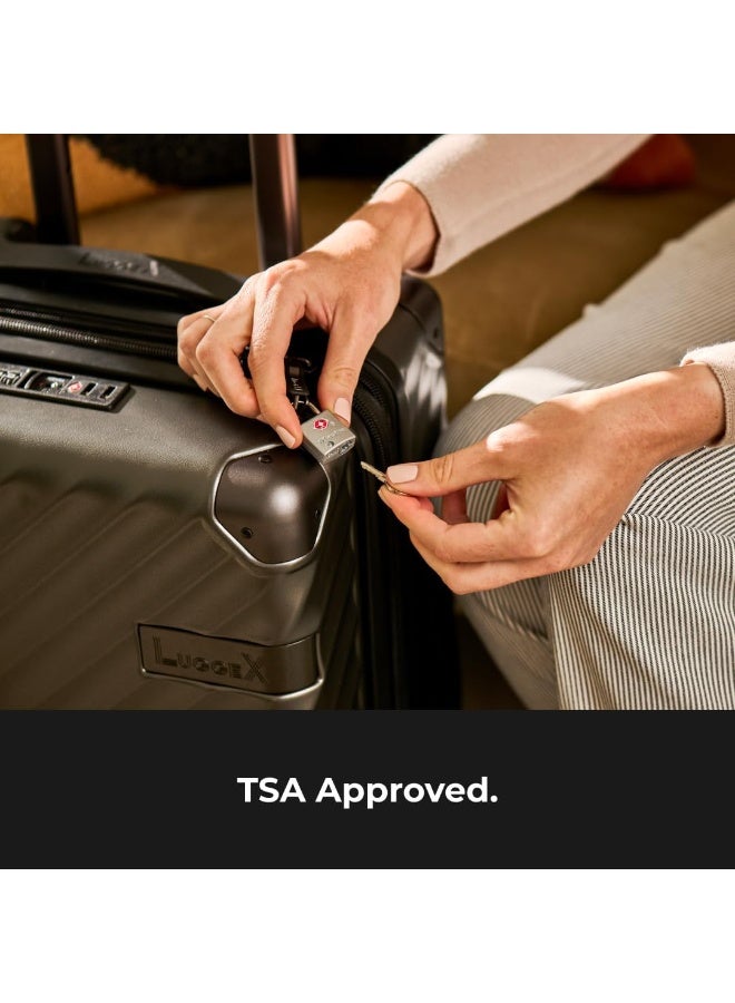 Master Lock Brass TSA Locks for Luggage with Key, TSA Approved Keyed Padlock for Backpacks, Suitcases, and Luggage, Zipper Lock, 4 Pack, 4683Q - Image 4