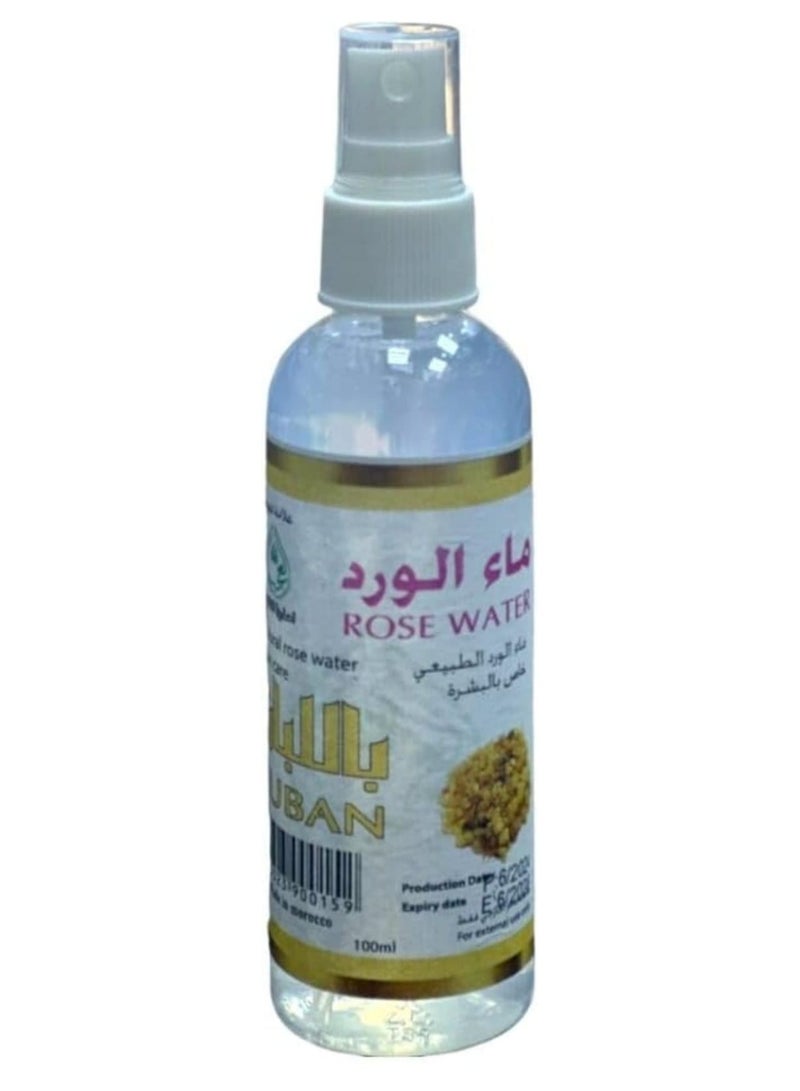 Organic Rose Water with Luban (Frankincense) Facial Toner - 100ml - Skin Brightening Face Toner, Gently Removes Impurities