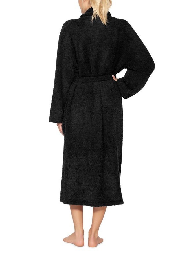 Barefoot dreams ® CozyChic® Adult Robe, Black, Size 01 - Image 4