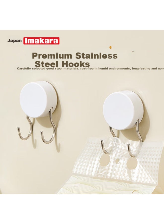 Imakara Kitchen And Bathroom Vacuum Strong Suction Cup Hooks, Adhesive Hooks Without Drilling, No Trace, Super Strong Adhesion, Nail-free - Image 3