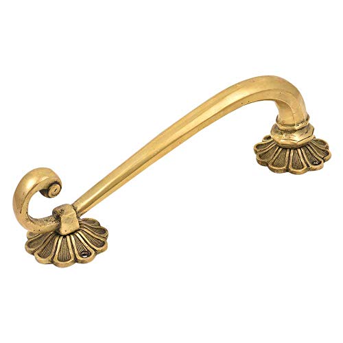 Indian-Shelf 1 Pack Floral Gold Brass Kitchen Cabinet Handles for Door, Drawer, Dressers, Cupboard - Image 1