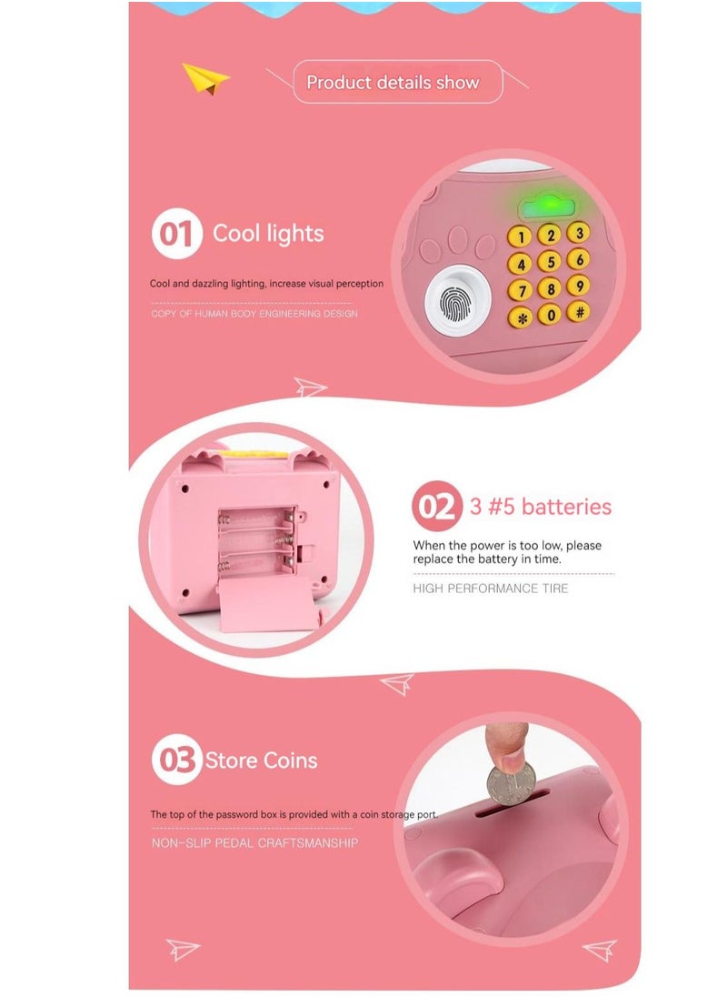 null - Money Saving Box With Password Unique and Fingerprint unlocking Detailed Design Durable - Image 1