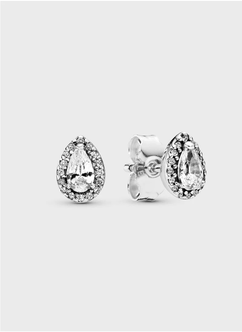 PANDORA Sparkling Teardrop Halo Stud Earrings