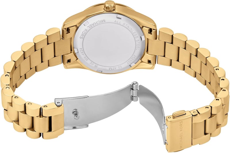 مايكل كورس Women Michael Kors Women's Lexington Lux Multifunction Gold-Tone Stainless Steel Bracelet Watch MK4924 - Image 4