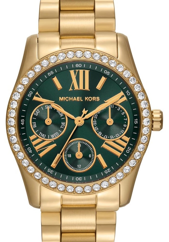 مايكل كورس Women Michael Kors Women's Lexington Lux Multifunction Gold-Tone Stainless Steel Bracelet Watch MK4924 - Image 1