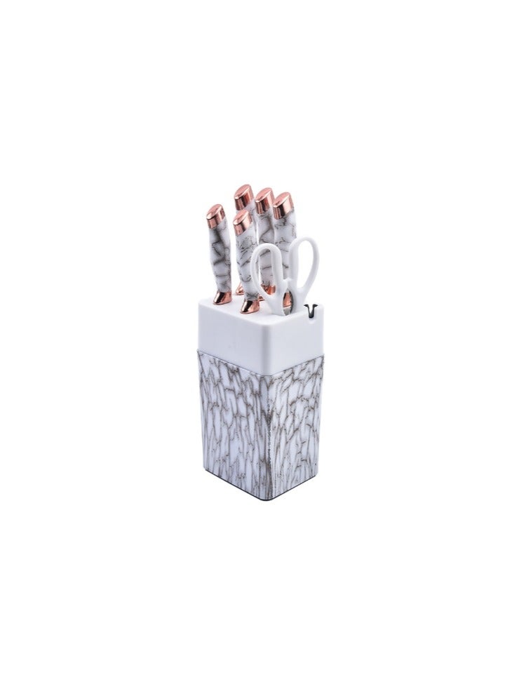 Platinum square seat seven-piece knife set  - Image 1