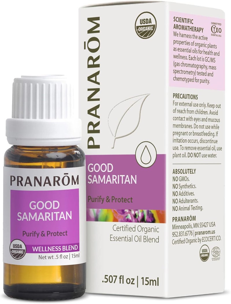 Pranarom - Good Samaritan Essential Oil Blend (15ml) -100% Pure Essential Oil for Diffusing and Cleaning | Lemon, Rosemary, Eucalyptus, Cinnamon