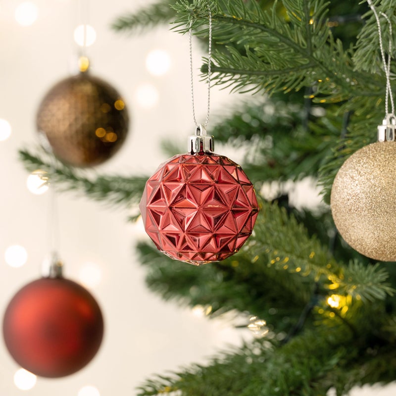 Valery Madelyn Christmas Tree Decorations String for Fall Halloween Decor 50ct Red Brown White Shatterproof Ball Ball Ball Bulk 2.36 Inting Decor - Image 2