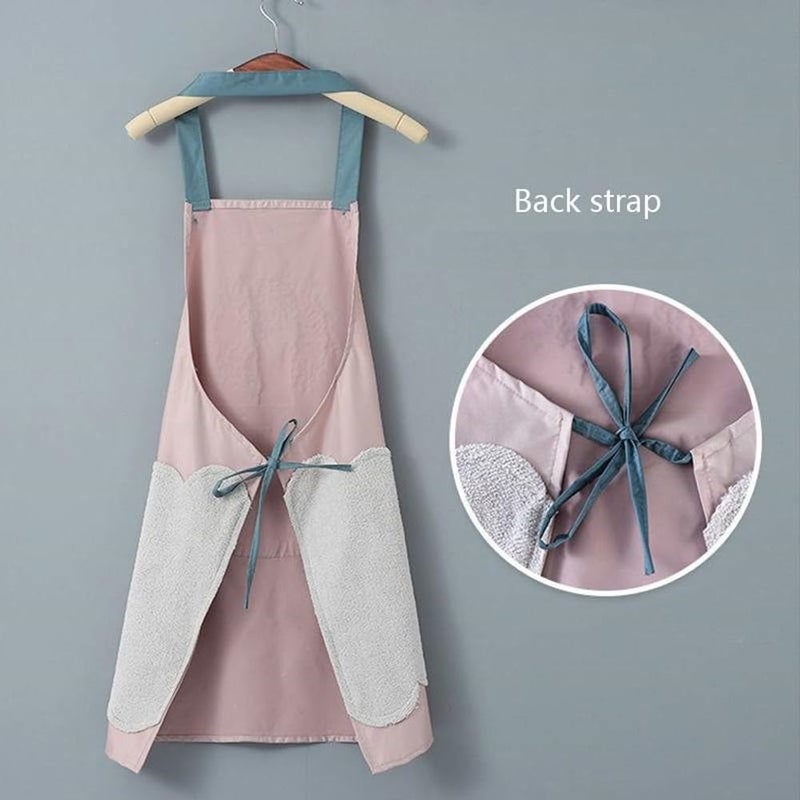 Whitecloud TRANSFORMING HOMES Whitecloud TRANSFORMING HOMES Combo of 12 Pieces Silicone Cooking Spoon Set Pink and Unisex Waterproof Oil Proof Adjustable Kitchen Apron S 12Pcs Spoon Set Pink KAG23  - Image 2