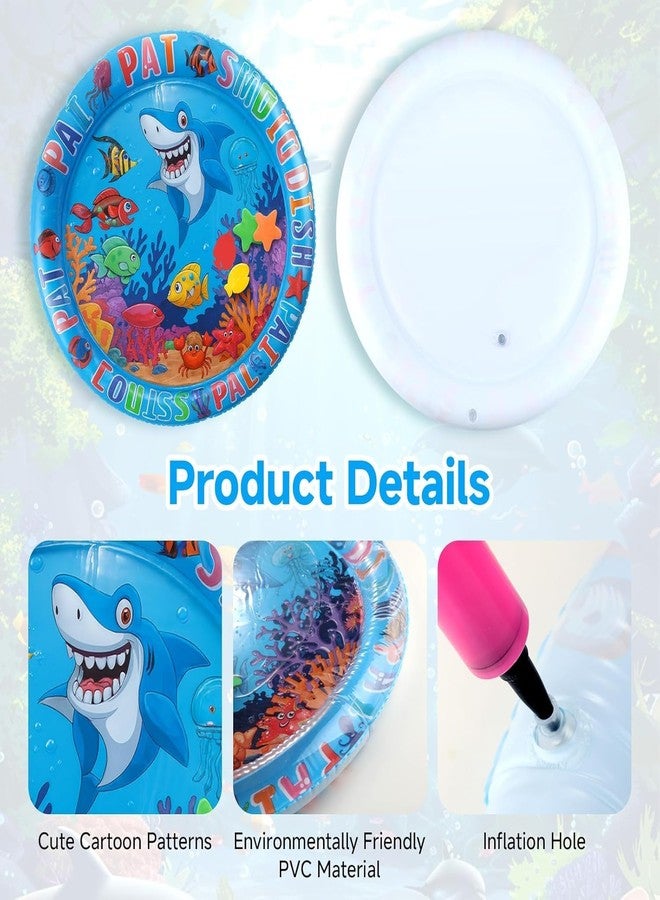 KRYLAR Tummy Time Water Mat - Round Shape for Babies Sensory Play Gym for 6-12 Months Newborn Baby Essentials Water-Filled Activity Thickened Non-Slip Pad Easy Cleaning Large Size Inflatable - Image 3