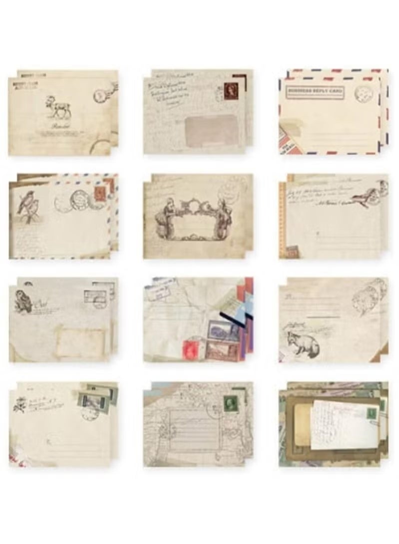 GIFT 72Pcs Mini Vintage Envelope Small Handmade Gift Card Envelopes Holders for DIY Birthday Party, Greeting Cards - Image 4