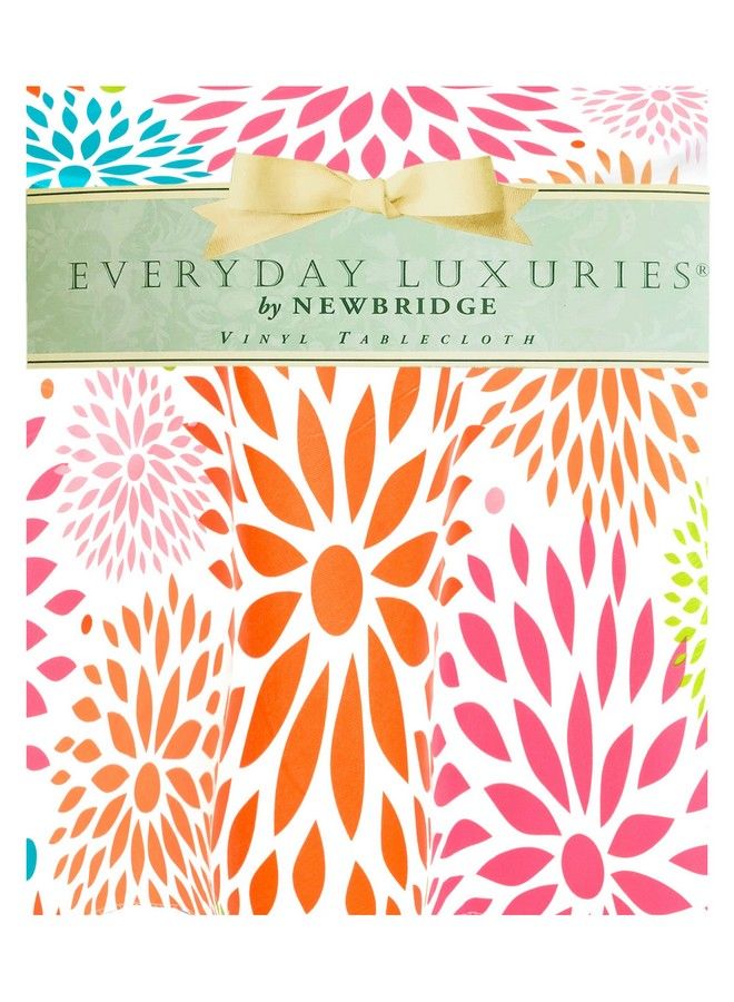 Newbridge Color Burst Celebration Flannel Backed Vinyl Tablecloth Colorful Contemporary Geometric Print Spring And Summer Vinyl Tablecloth With Flannel Backing 60 In X 102 In Oblong/Rectangle - Image 3