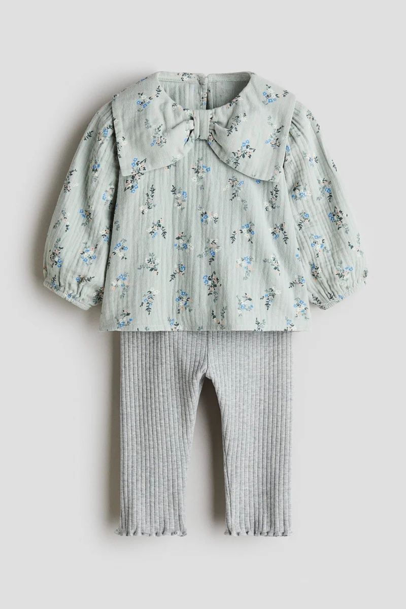 اتش اند ام طقم من لغينغز مع بلوزة - عبوة من قطعتين