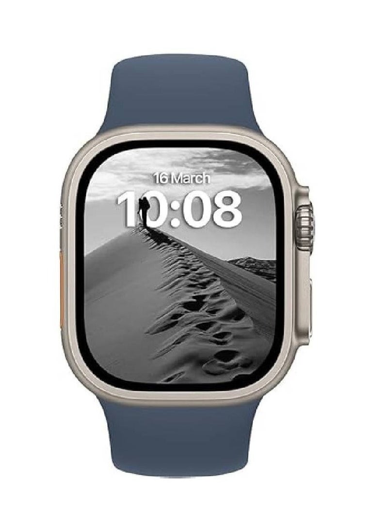 Soft Silicone Sport Strap Compatible with Apple Watch Ultra 49mm | Comfortable & Durable Replacement Band (Blue) - Image 2