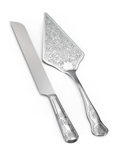 Oasisgalore Silver Cake Pie Pastry Servers, Cake Knife and Serving Cutlery Set For Wedding, Birthday, Parties and Events  - Image 1