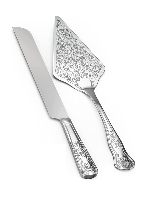 Silver Cake Pie Pastry Servers, Cake Knife and Serving Cutlery Set For Wedding, Birthday, Parties and Events