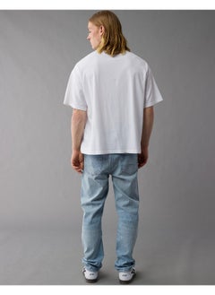 American Eagle Light Wash Straight Fit Jeans  - Image 2