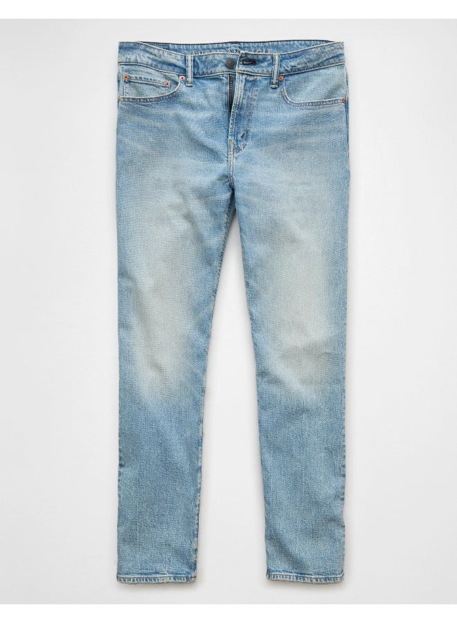 American Eagle Light Wash Straight Fit Jeans  - Image 3
