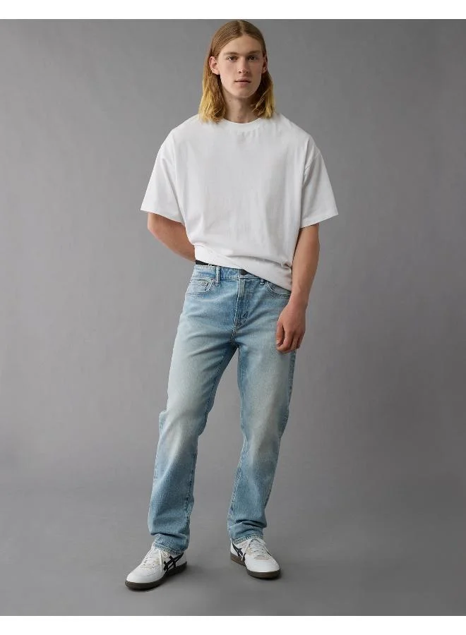 American Eagle Light Wash Straight Fit Jeans