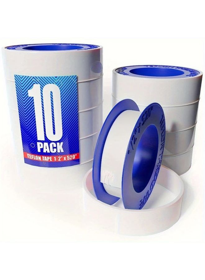 10 Rolls Extra Long Teflon Tape 1 2 Inch X 520 Inches Plumbers PTFE Thread Seal - Image 5
