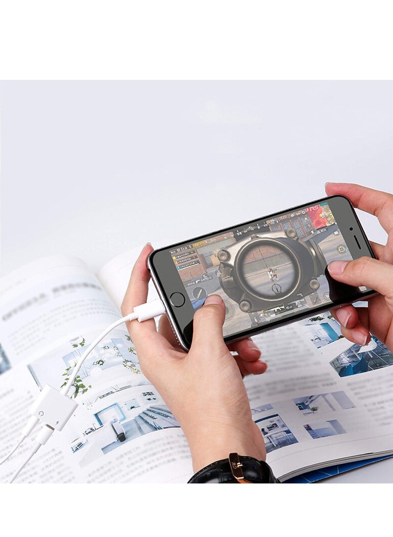 [2 in 1]Headphone Adapter for iPhone，Apple MFi Certified Lightning to 3.5mm Jack Dongle Headphone Accessories Aux Audio Compatible for iPhone 13/12/XS/7 8 Audio Earphone Adaptor Support All iOS System - Image 5