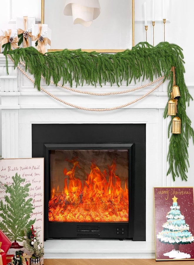 VICAMB 1 Pcs 6FT Christmas Norfolk Pine Garland,Realistic Cedar Garland Artificial Pine Cypress Vines,Greenery Garlands for Holiday Xmas Indoor Mantle Decor - Image 4