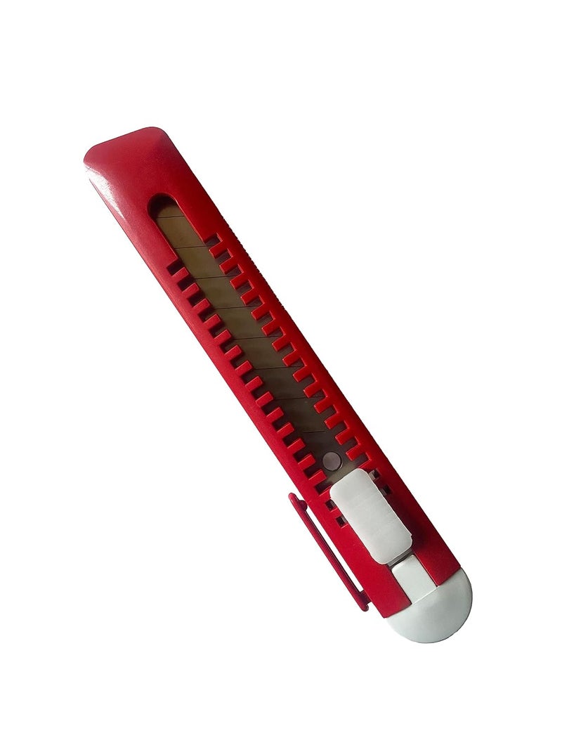 KBS Paper Cutter for Craft 18 mm Cutter Knife Set with 10 Replacement Blade Useful for Cardboard Sheets, Paper Cutting, mat Cutting Also for Foam Cutting (Multicolor, Pack of 1) - Image 4