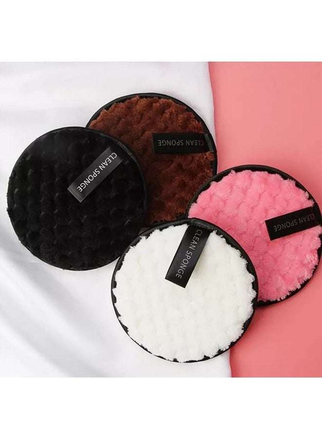 MobFest موب فيست¬Æ 4 قطع وسادات إزالة مكياج متعددة الوظائف قابلة لإعادة الاستخدام لتنظيف الوجه قابلة للغسل مزدوجة الجوانب (4) - Image 1