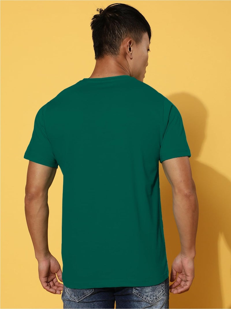 Veirdo® 100% Pure Cotton Regular Fit Cool & Trendy Front Printed Half Sleeve T-Shirt Combo for Men (PO2_TSH_V99_ARGR_USWT_L) - Image 2