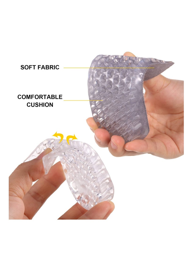 2 Pairs Heel Lift Inserts Height Increase Insole Invisible Heightening Sillicone 3-Layer Support Insoles Height-Adjustable Shoe Pads Foot Cushion for Shoes - Image 3