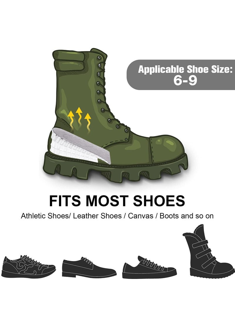 2 Pairs Heel Lift Inserts Height Increase Insole Invisible Heightening Sillicone 3-Layer Support Insoles Height-Adjustable Shoe Pads Foot Cushion for Shoes - Image 4