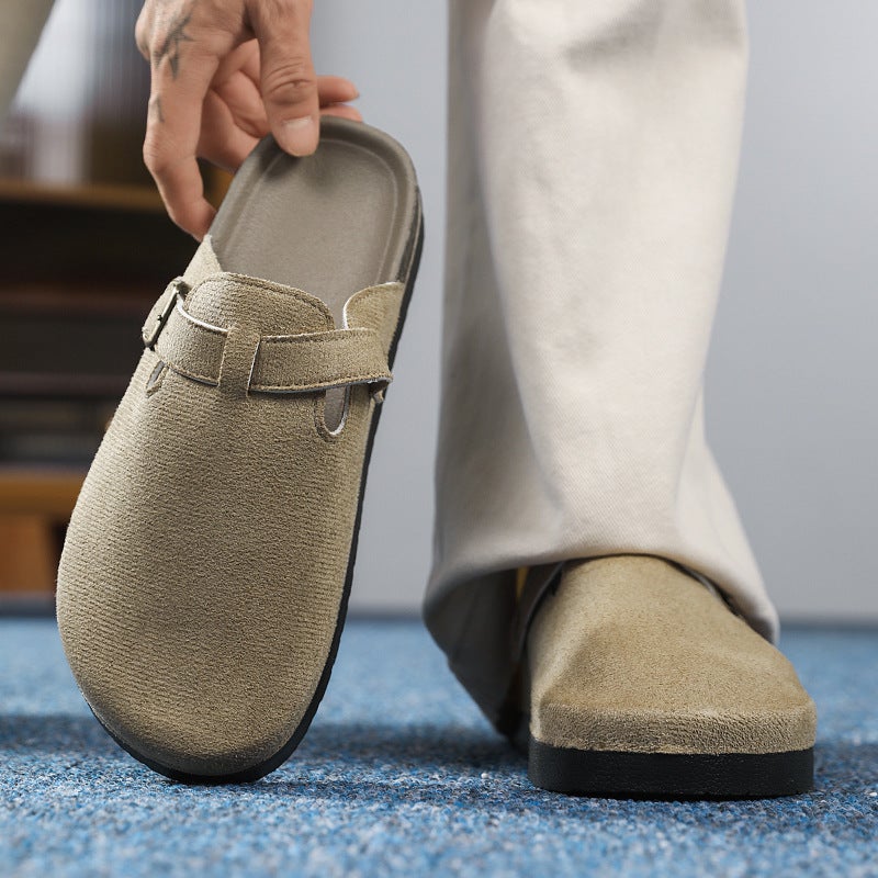 Selling Thick-Soled Birkenstock-Style Shoes, Closed-Toe Outdoor Height-Increasing Slippers, Classic Slip-On Closed-Toe Half-Mules For Couples - Image 4