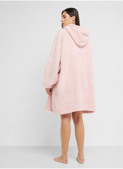 Ginger Fleece Hooded Oversize Sweatshirt Dress  - Image 2
