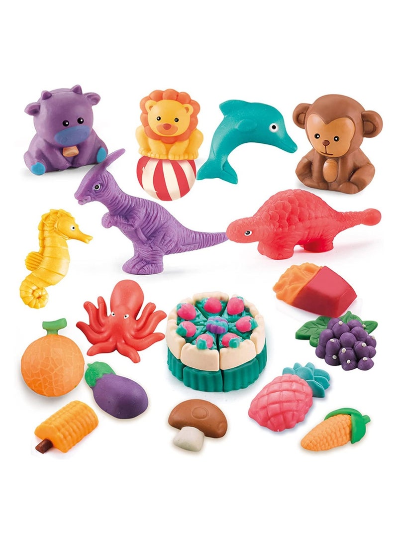 Color Dough Dinosaurs Toys, Creations Toy for Kid 5 Color Doughs 1 Plastic Knife and 6 Shape Dino, Preschool Art Toys for Toddler Girls Boys Gifts - Image 5
