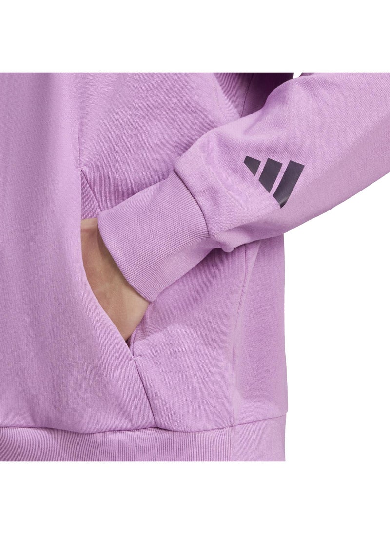Adidas Bloom Sky Print French Terry Hoodie - Image 5