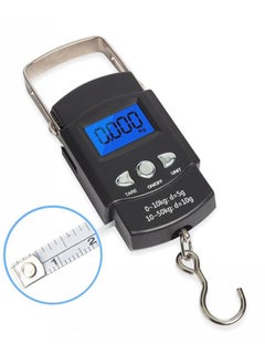 LCD Digital Hanging Luggage Weighing Scale Black