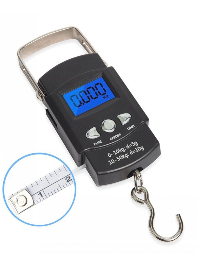 Generic - LCD Digital Hanging Luggage Weighing Scale Black - Image 1