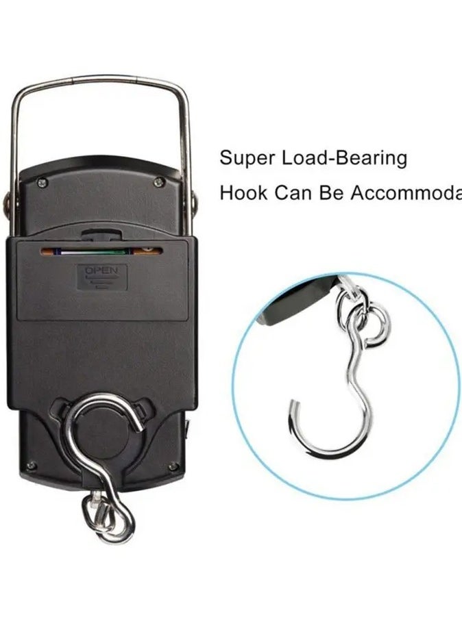 Generic - LCD Digital Hanging Luggage Weighing Scale Black - Image 1
