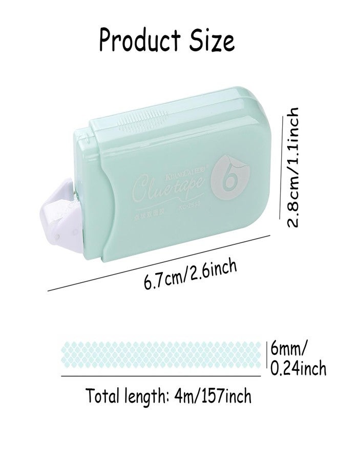 GINCEVHY 12 Pack Morandi Color Double-Sided Adhesive Dots Glue Tape, Acid Free & Archival-Safe, Permanent Tape Roller Tape Runner for Crafts and Scrapbooking (0.24-inch by 157-Inch) - Image 2