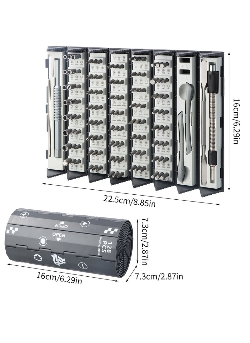 Generic - 128 in 1 Precision Screwdriver Set, Strong Magnetic Screwdriver Bits, Mini Screwdriver Set with Portable Case, Precision Screwdriver Tool Kit for Laptop/Computer/Phone/Camera/Electronics - Image 1