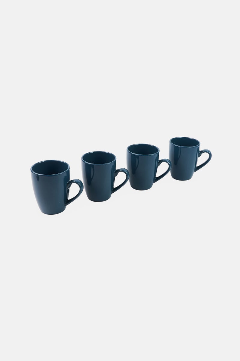 Maser Inoda 4 Pieces Ceramic Coffee Mug Set 420 ml, Blue  - Image 4