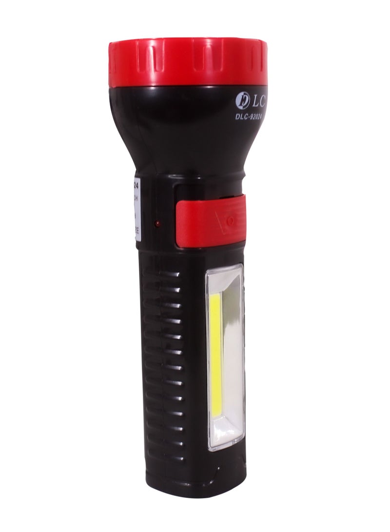 دي إل سي  مصباح يدوي LED قابل لإعادة الشحن dlc-92024 أحمر/أسود - Image 5