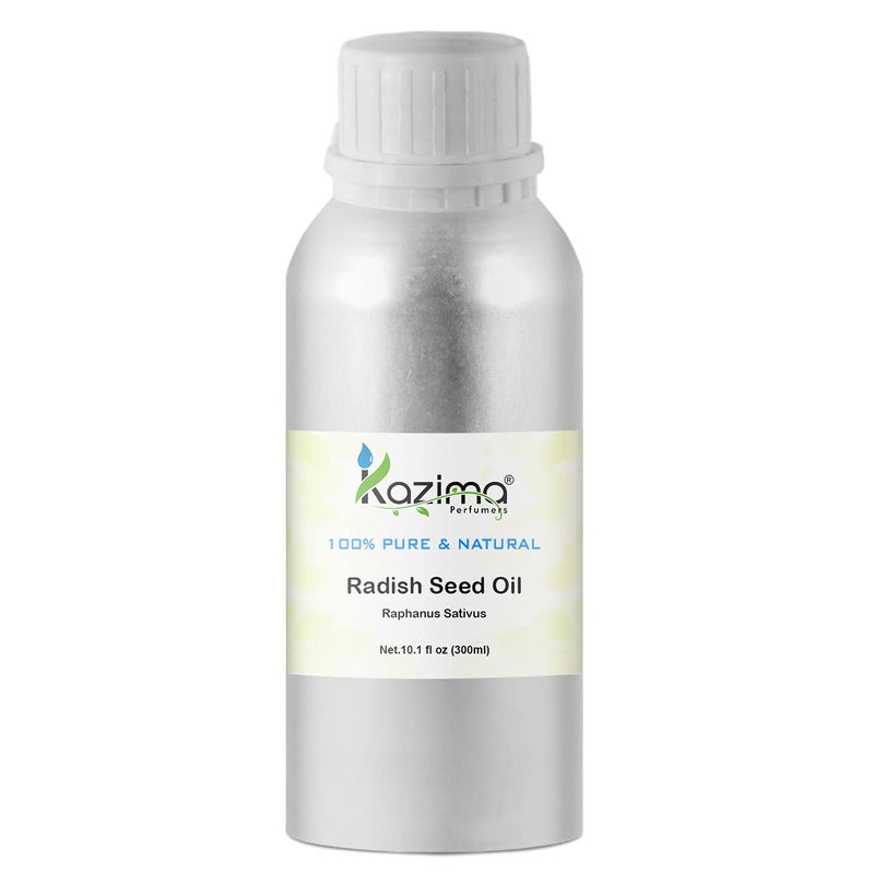 KAZIMA Radish Seed Cold Pressed Carrier Oil - 100% Pure Natural & Undiluted For Skin care & Hair care (300ml)