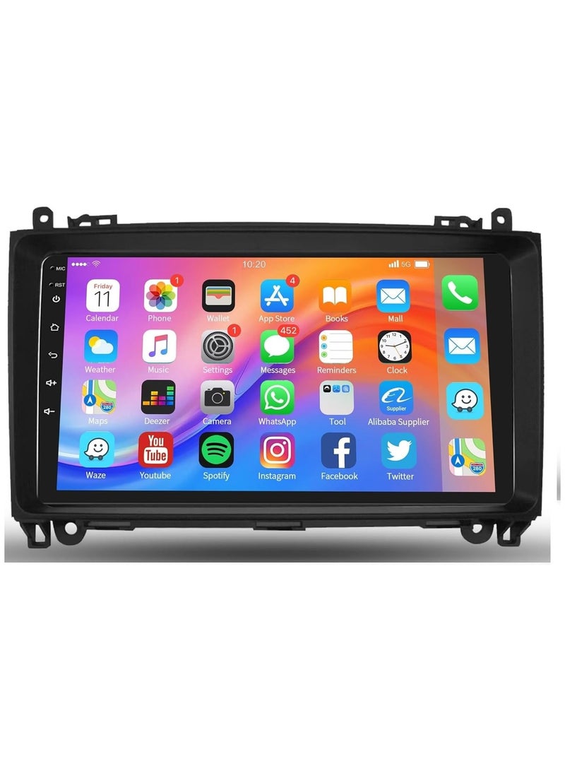 SHEZA STAR Android Car Stereo for Mercedes Benz W906 Sprinter W169 W245 W639 Vito Viano 1GB RAM 32GB ROM Mirror Link Wi-Fi BT, Radio GPS Navi, 9 Inch IPS Touch Screen with AHD Camera Included  - Image 1