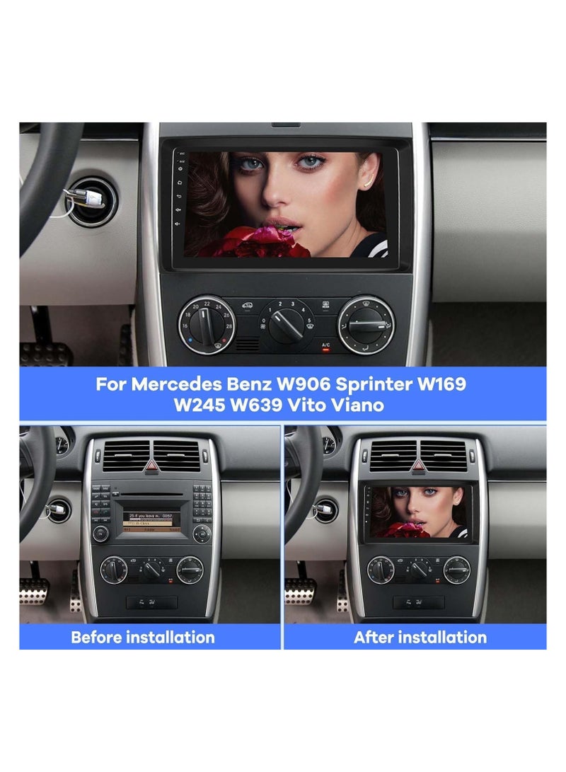 SHEZA STAR Android Car Stereo for Mercedes Benz W906 Sprinter W169 W245 W639 Vito Viano 1GB RAM 32GB ROM Mirror Link Wi-Fi BT, Radio GPS Navi, 9 Inch IPS Touch Screen with AHD Camera Included  - Image 2
