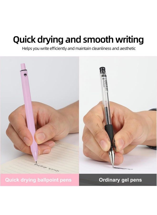 IOMDRWU Pink Gel Pens, Cute Pens, Pink Pen Black Ink, 0.5mm Fine Point Smooth Writing, Cute Pen for School, Office School Supplies, 6 Pack - Image 3