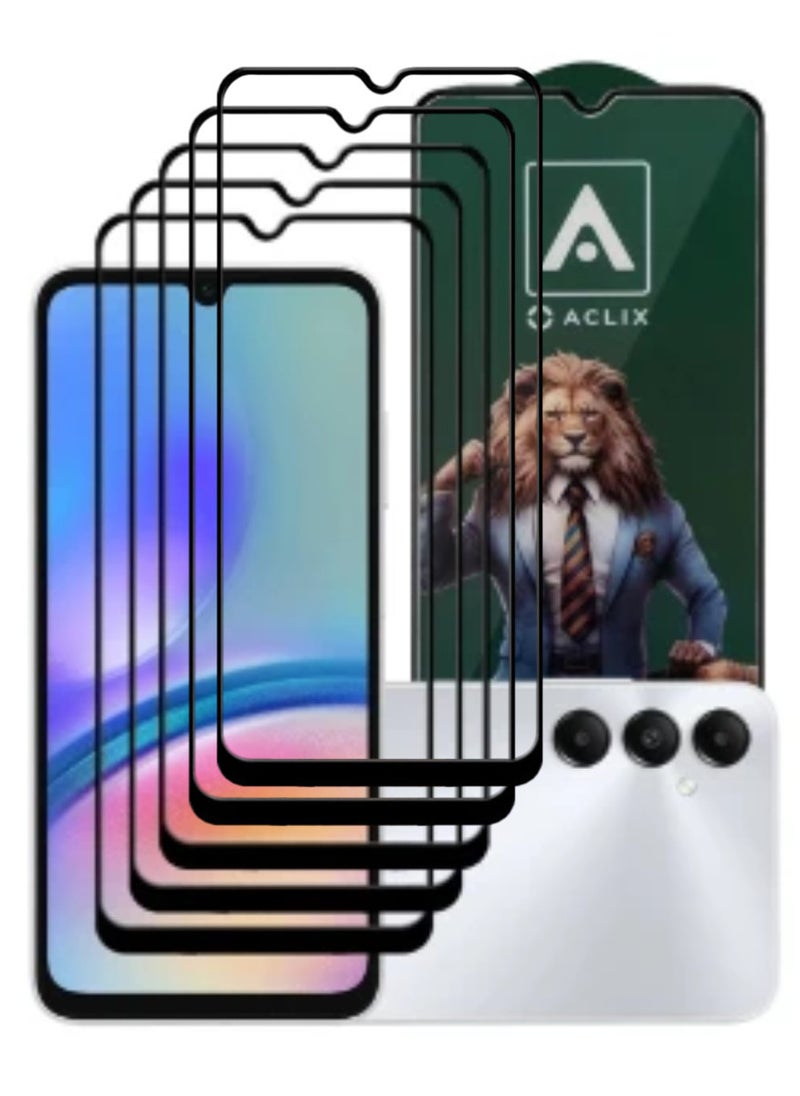 ACLIX 5 Pieces Antistatic ESD Dustproof Premium Quality High Definition Tempered Glass Screen Protector Designed For Samsung Galaxy A05s - Image 1