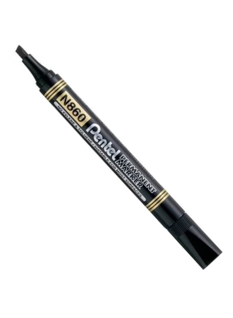 Pentel قلم تحديد دائم بطرف مشطوف وحبر أسود مكون من 4 قطع - Image 2