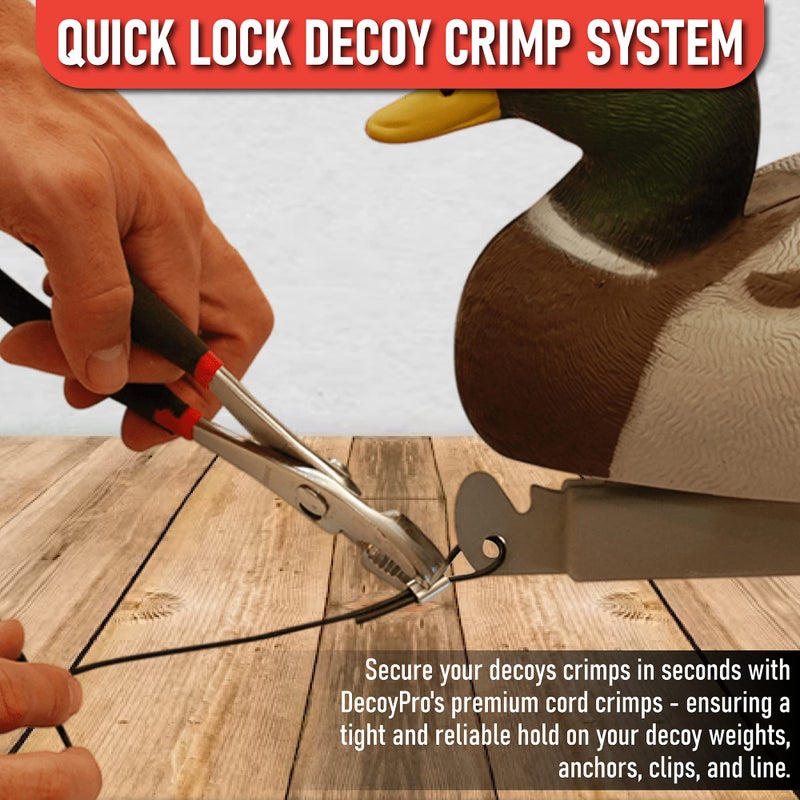 DecoyPro Duck Decoy Crimps, Texas Rig Decoy Line Crimps, PVC Decoy Cord Crimps, Duck Decoy Weights Crimps, Duck Decoy Strings, Texas Rigs for Duck Decoy Anchors, Decoy Rigging Crimps - Image 2